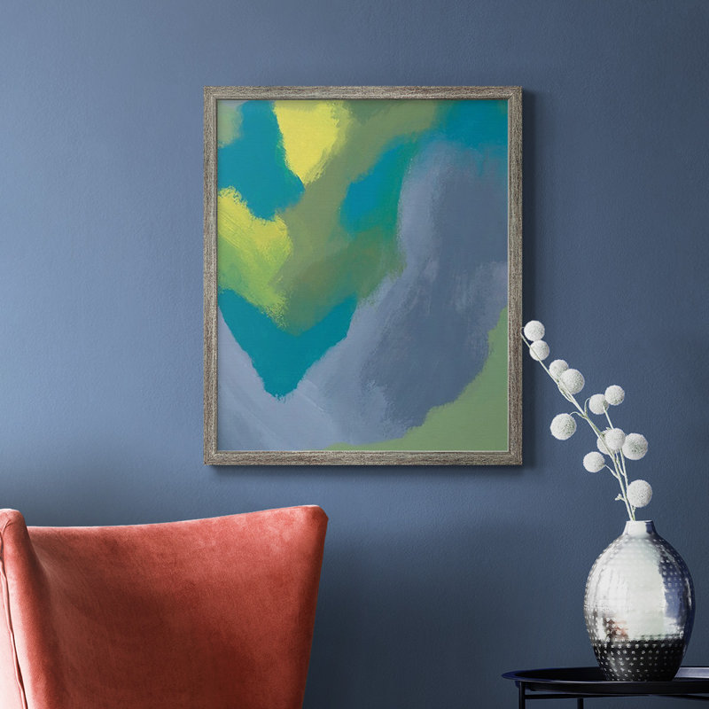 «Lost in Memories II», toile encadrée de qualité supérieure - prête à être accrochée, H 24 po x l 20 po, Argent patiné