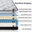Matelas hybride à ressorts ensachés en mousse à mémoire de forme de 10 pouces dans une boîte avec mousse à mémoire de forme certifiée Certipur-US-118383326