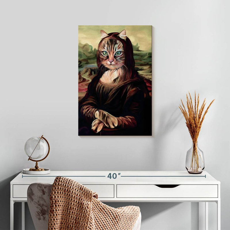 Ketti Mona Lisa Inspired Cat, 24" H x 16" W
