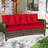 3-person Patio Rattan Sofa With Wide Armrests-1801072869