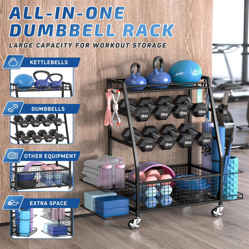 Metal Freestanding Multi-Use Sports Rack