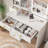 5-Drawer Dressing Table with Movable Mirror and LED Light for Bedrooms