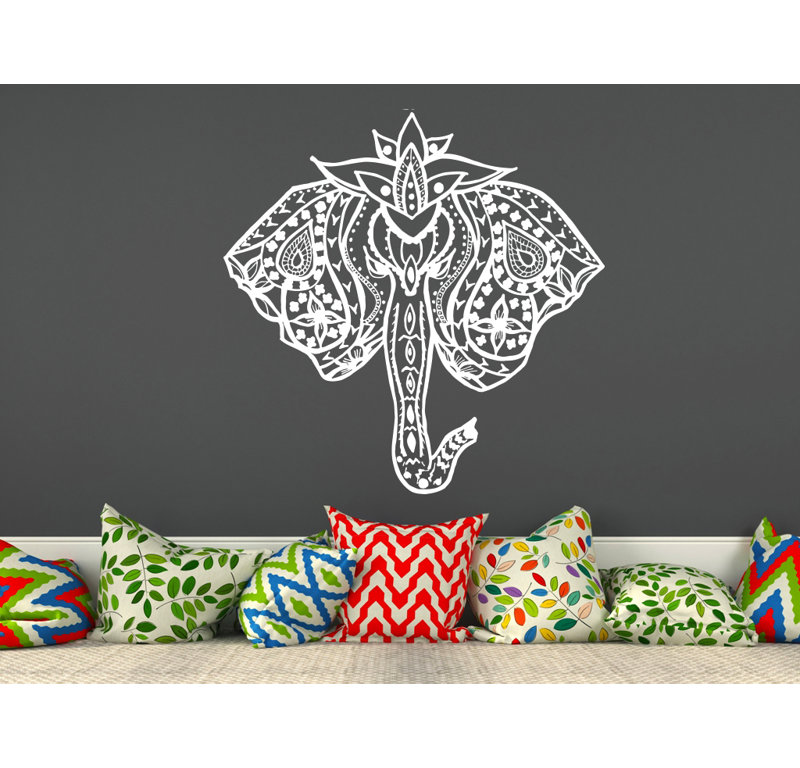 Décalcomanie murale éléphant mehndi Barton Hills, Violet
