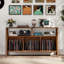 Grand support pour tourne-disque de 55 pouces, table tournante Mid-Century pouvant contenir jusqu'à 450 albums