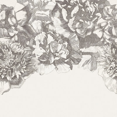Auguste Charcoal Floral WallpaperFlower
