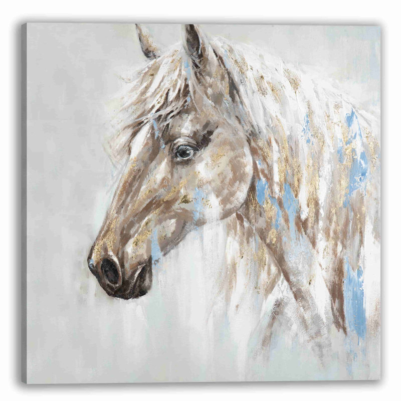 «Kaywan Energetic Horse» sur toile, H 12 po x l 12 po x P 1 po