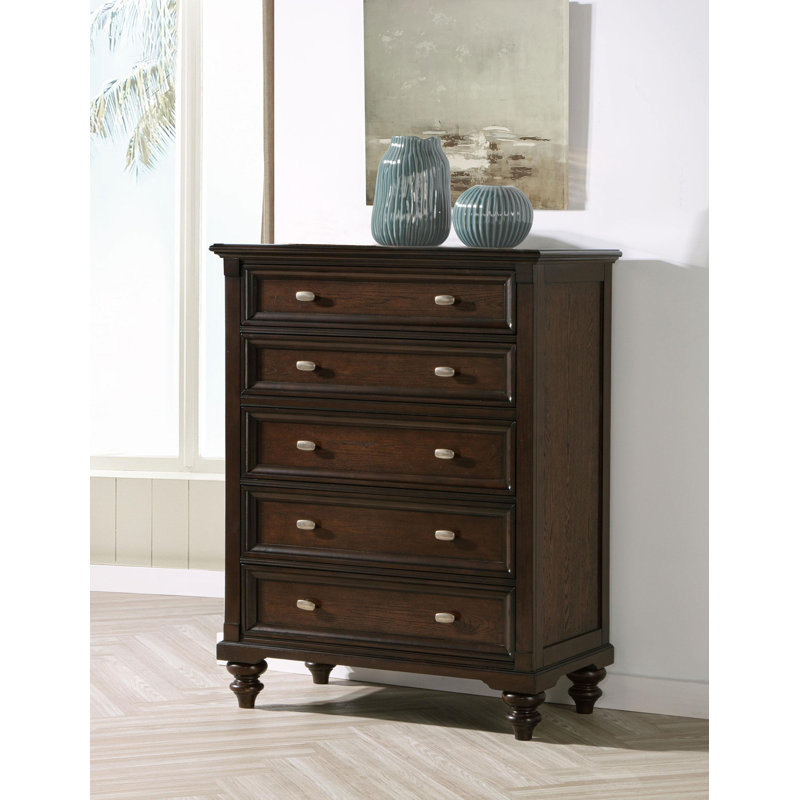 5-Drawer Chest Of Drawers Dark Oak