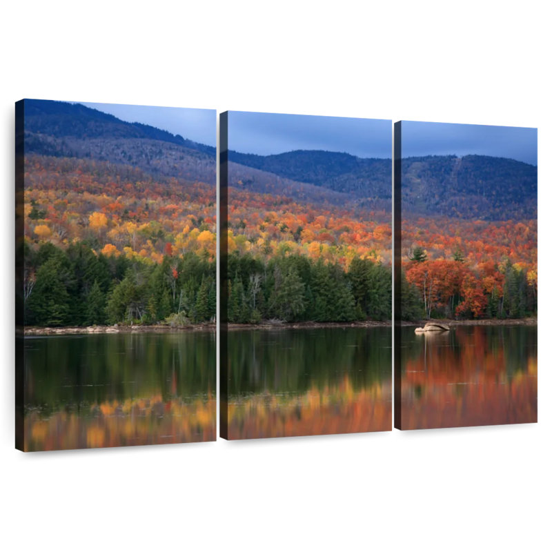 Alvord Adirondack Mountains In Autumn, 24" H x 38" W