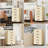 Multifunctional Night Stand Bedside Table Snack Children's Toys Books Clothes Storage Cabinet 5 Layers,Cream Color