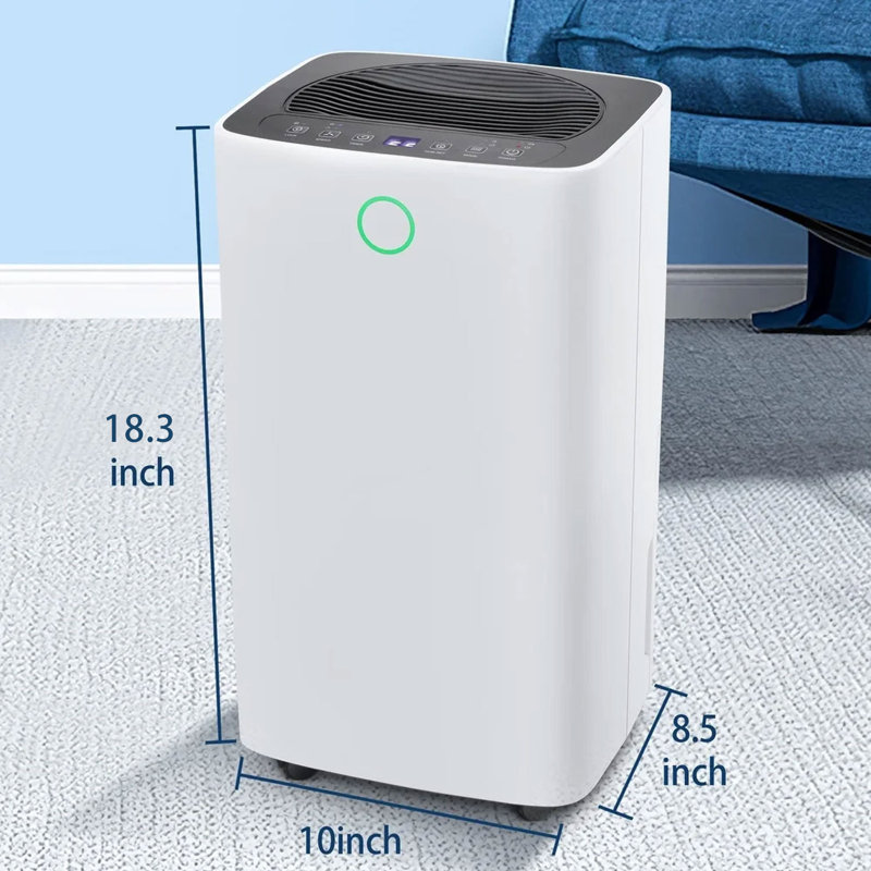 Déshumidificateur à console 24 pintes par jour pour les pièces jusqu'à 1500 pieds carrés Pi.