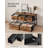Dresser For Bedroom, Chest Of Drawers, TV Stand, Steel, MDF, 5 Non-Woven Fabric Drawers, Storage Organizer Unit, Closet, Entryway-1641728025