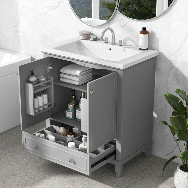 Ensemble de meuble-lavabo simple 30 po Merelyn, Gris