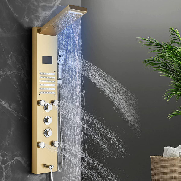 Senlesen 43.7'' Shower Panel with Fixed Shower Head & Reviews | Wayfair