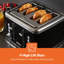 GEEPAS 4 Slice Toaster 7 Browning Levels Eject Defrost Reheat Removable Crumb Tray 1860W Arcus-116984827