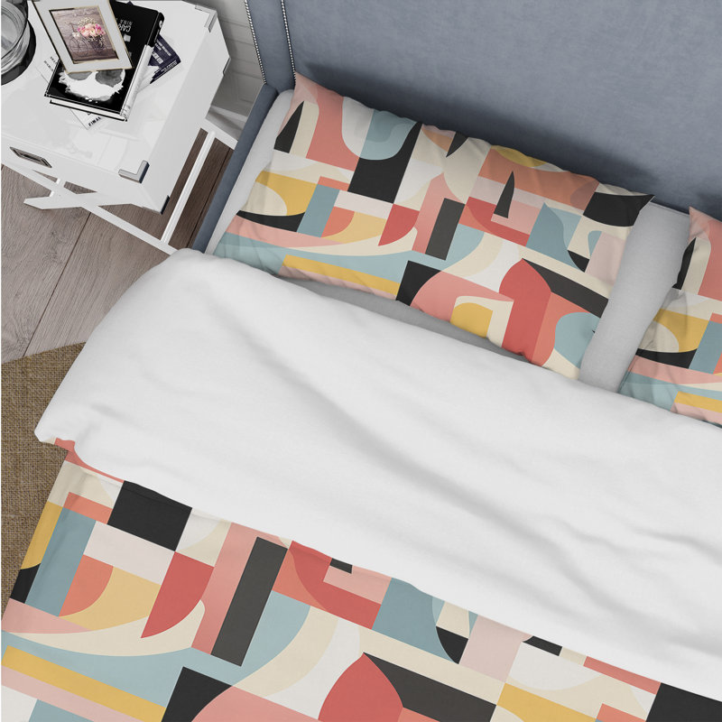 Ensemble de housse de couette Contemporary Canvas II, Housse de couette simple + 1 taie décorative stan