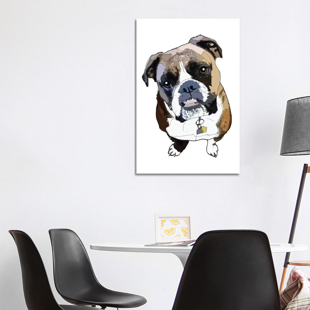 Boxer von Sketch And Paws - Galerie-verpackte Leinwand Giclée auf Leinwand