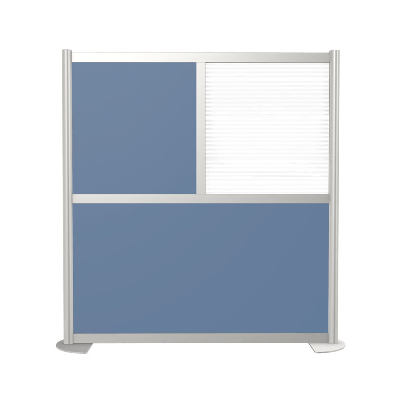 Cloison 3 panneaux Orrie, Standard, Bleu ardoise