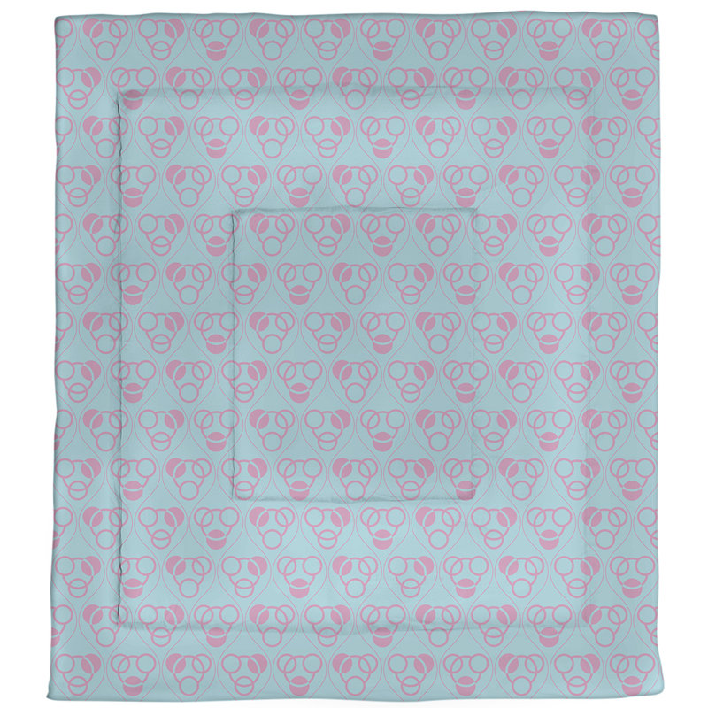 Patricia Geoffrey Polyester Geometric Shapes Comforter, Twin XL Comforter, Teal/Pink