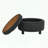 Round Storage Ottoman with Removable Tray and Tufted Design-1806564311
