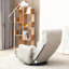Chaise réglable avec rembourrage en lin et structure en métal stable