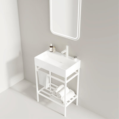 Meuble-lavabo polyvalent avec lavabo de qualité supérieure et tablette pratique