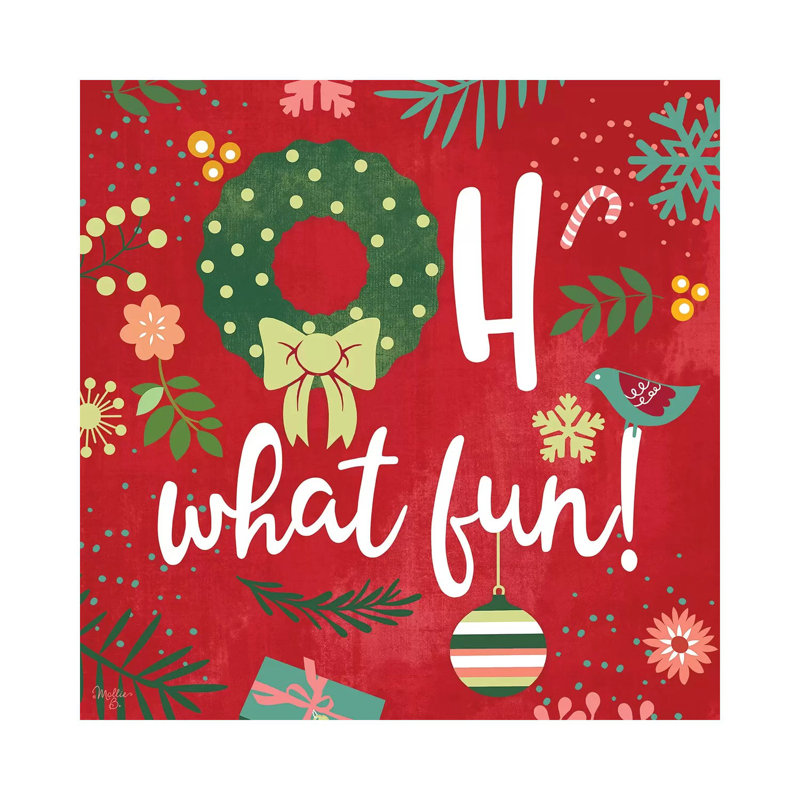 Oh What Fun! by Mollie B. - Wrapped Canvas Gallery-Wrapped Canvas Giclée, 30.48cm H x 30.48cm W