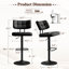 Tabourets de bar pivotants à hauteur réglable avec repose-pieds et dossier incurvé à coussin épais (ensemble de 2)-1698309269