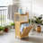 Bamboo Tilt-Out Laundry Hamper Cabinet With Removable Bag And 2 Open Shelves, Freestanding Storage Organizer For Bathroom, Bedroom, Or Living Room-981481362