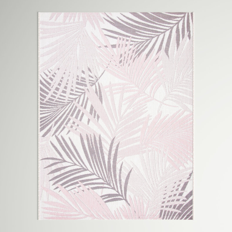 Tapis d'intérieur / extérieur à motif floral Courtyard Performance, Rectangle 8 pi x 10 pi