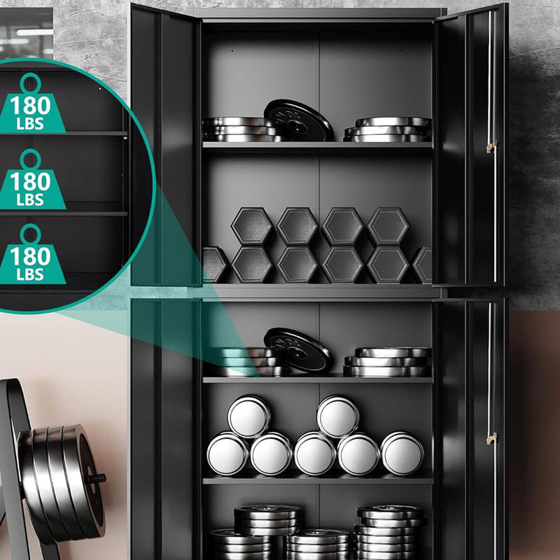 Metal Storage Cabinet with Wheels, Rolling Garage Storage Cabinet with Lock, Tool Cabinet on Wheels for Garage, Home, Shop