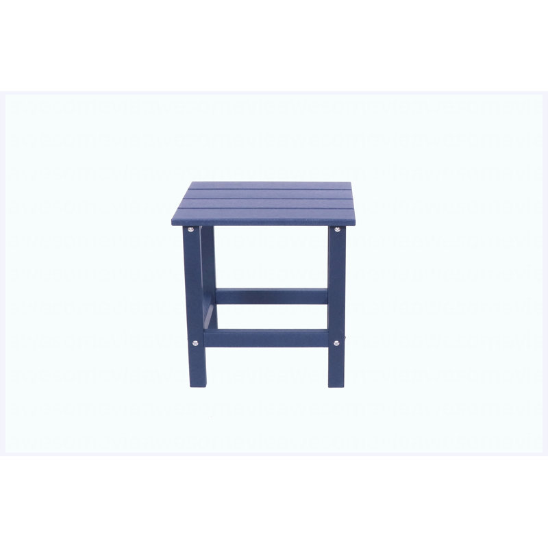 Table de bout extérieure Adirondack, table de bout de patio en PEHD, bleu marine