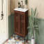 Meuble-lavabo moderne brun foncé de 30 po
