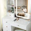 Coiffeuse avec tabouret et miroir