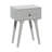 Mango Wood Intricately Carved Single Drawer Scroll White Side End Accent Table-1172492186