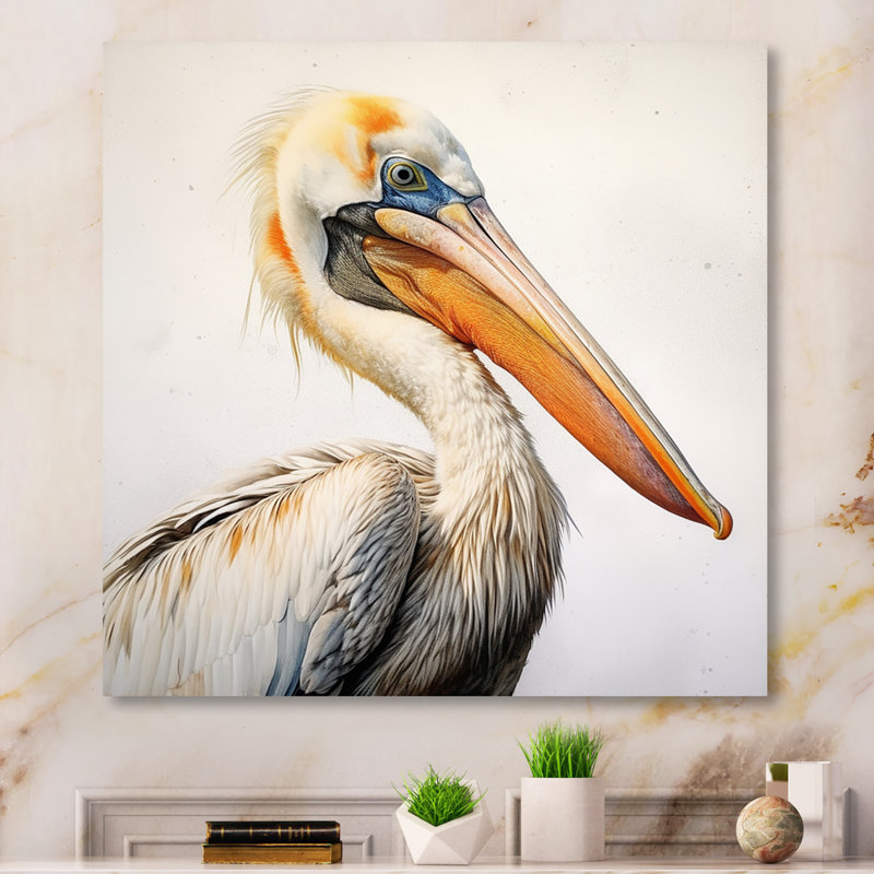 Majican Pelican Seabird IV, Toile tendue, H 30 po x l 30 po x P 1 po