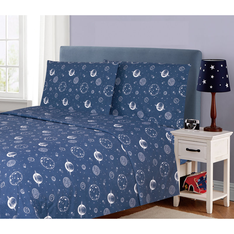 Kids Rule Juvi Sheet Sets Microfiber Sheet Set, Full Sheet Set with Fitted Sheet and 2 Pillowcases
