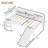 Twin Loft Bed Frame With Storage Function Shelves, Solid Wood Materialen Frame Material Lower Loft Bed Frame With Led Lighting Function Lights And Full-Length Guardrails-711263452