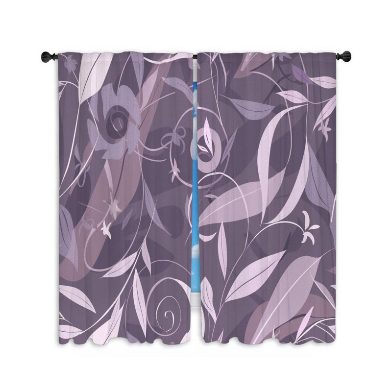 Paire de rideaux obscurcissant en polyester Elegant Swirls, L 20 po x L 54 po