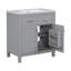 Ensemble de meuble-lavabo moderne avec double meuble-lavabo / double vasque en céramique / tablette / portes et tiroir-113435665