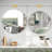 Scalloped Round Metal Wall Mirror-853776020-853776008