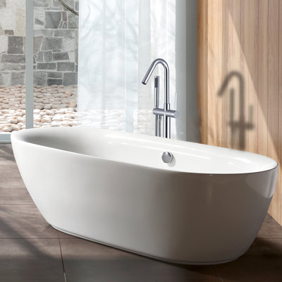 Modern Freestanding Bathtub Faucet With Hand Shower, Metal, 44In Depth, 8In Width, 7In Height, 9Lb, Elegant Bath Filler Tub Shower In , Solid Metal Construction, 3.9 Gpm Flow Rate, D X W H, Upgrade