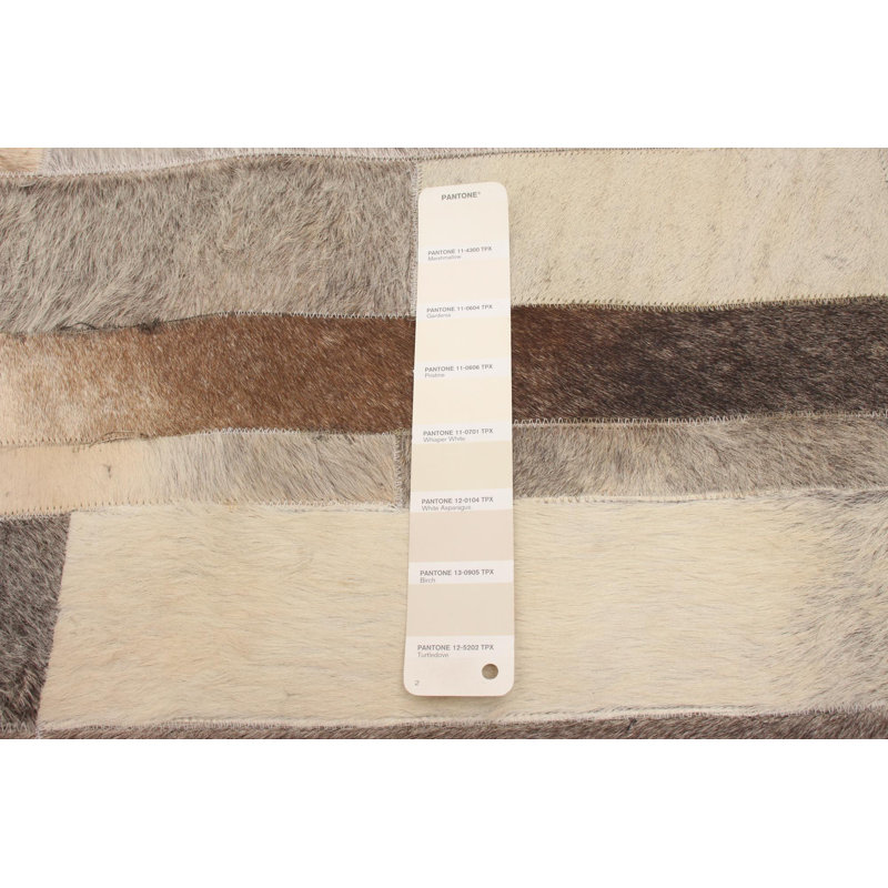 Ivoire en cuir à rayures fabriqué à la main Tapis décoratif