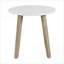 Table basse Milo Wheat Frame avec plateau en marbre blanc, pieds en bois de frêne