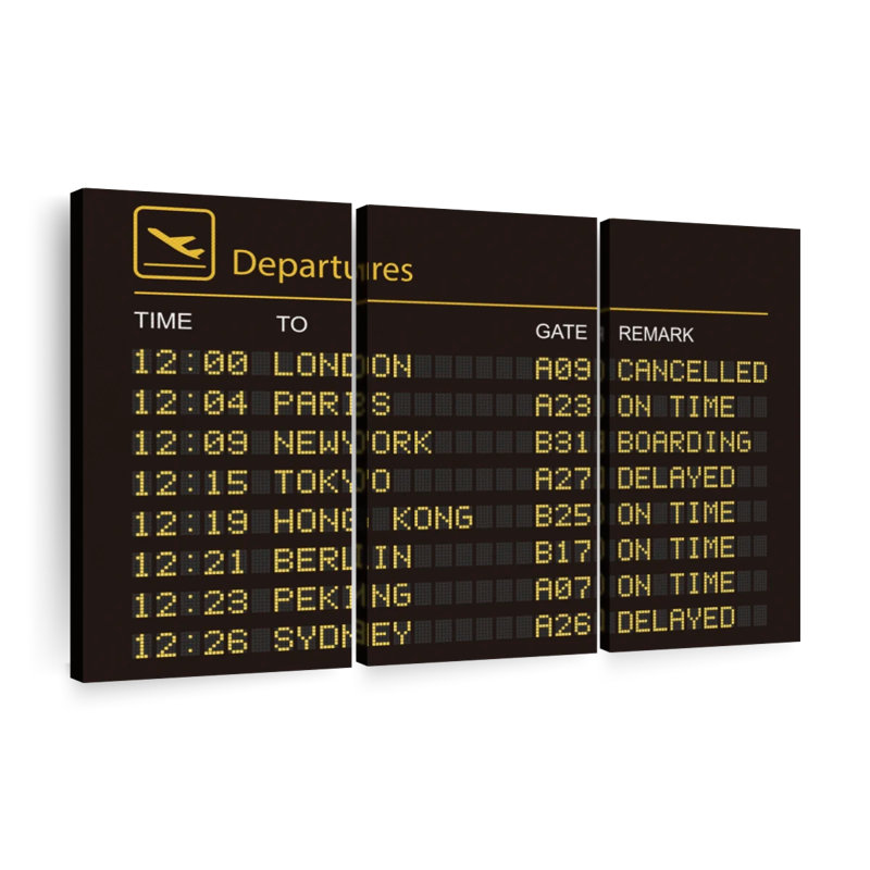 Ensemble de voyage sur toile 3 pièces, H 42 po x l 65 po x P 1,25 po