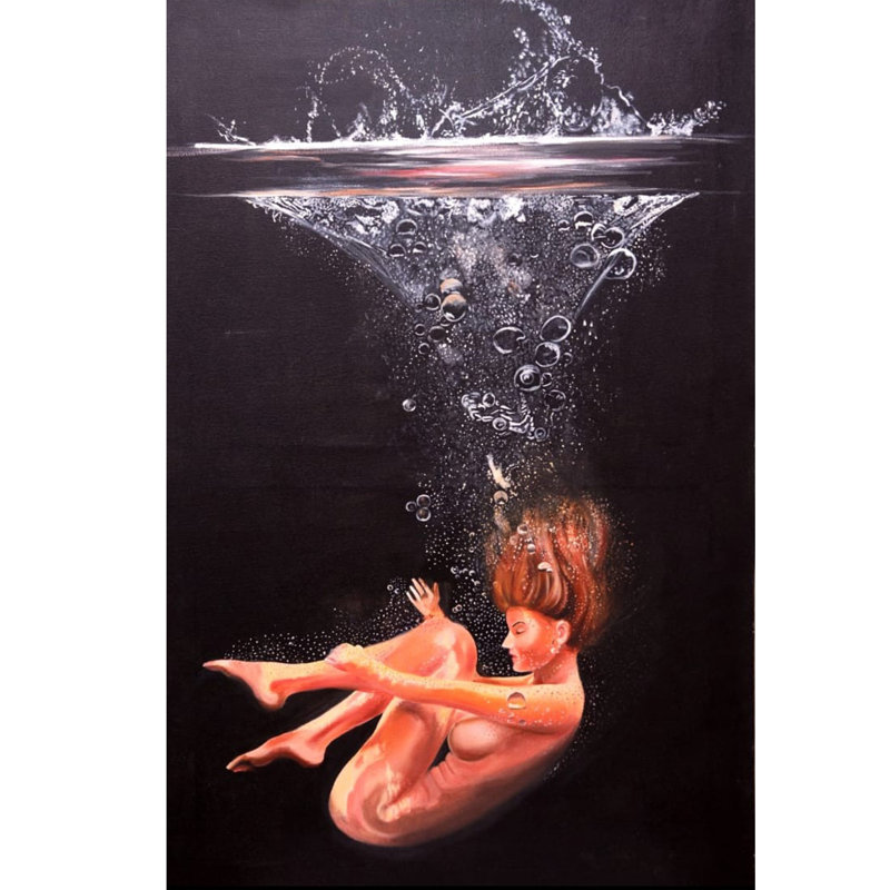 Espace intérieur de l'eau | Huile sur toile | Peinture par Anjali