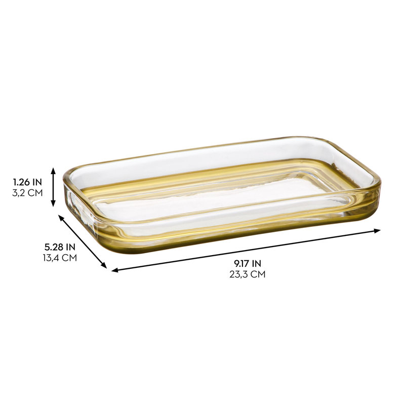 APOTHECARY Tray, Clear/Soft Brass