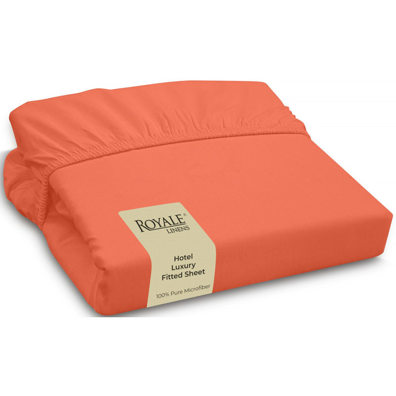 Royale Linens | Ultra Soft Brushed Microfiber | Hotel Luxury Bottom Sheets | Wrinkle Free & Fade Resistant | Deep Pocket Only