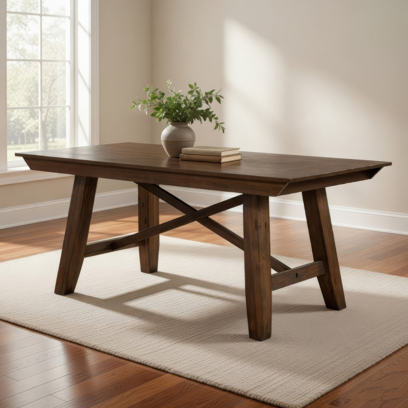 Cristal Acacia Solid Wood Dining Table