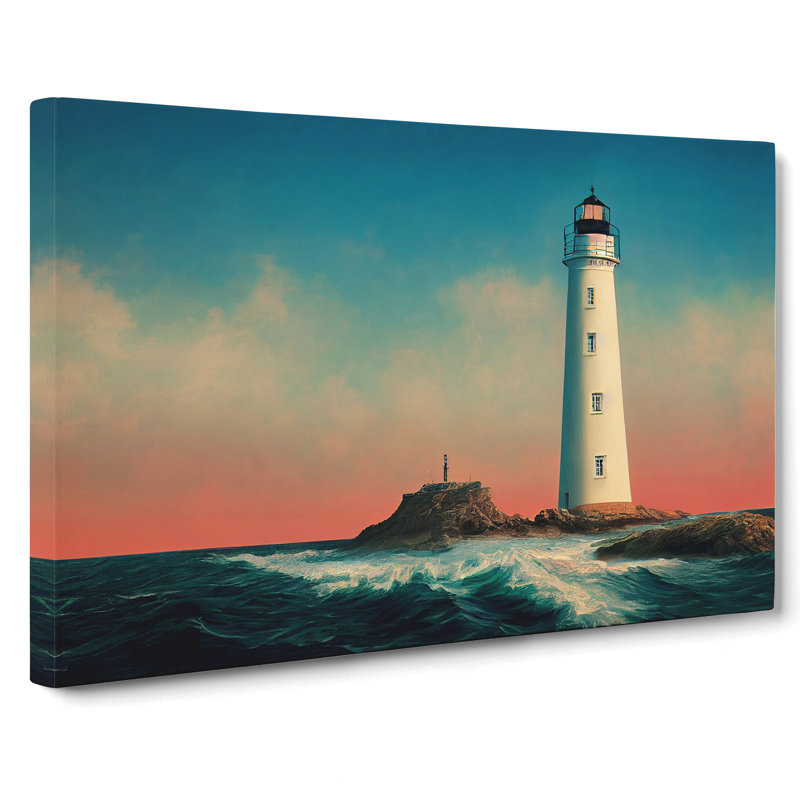 Charismatic Lighthouse - Wrapped Canvas, 35cm H x 50cm W x 3cm D