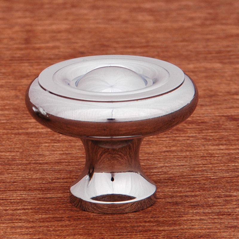 CK Series 1 1/2" Diameter Mushroom Knob, Chrome, Small